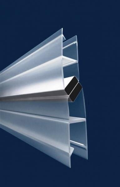 Glaswerk Westfalen - [Typ-MD-W] 170cm Magnetdichtung  - 180°/90° - für 8 mm Glasstärke