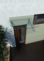 Glaswerk Westfalen - (LB) 170x90 cm Klarglas Glasvordach...