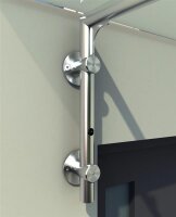 Glaswerk Westfalen - (L) Marquesina de vidrio transparente de 140x90 cm con soporte incluido