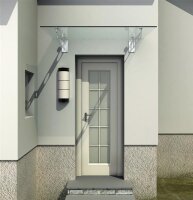 Glaswerk Westfalen - (S) 140x90 cm clear glass glass canopy incl. support