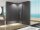 Glaswerk Westfalen - Parete doccia walk-in LiLy 160x200 cm, vetro trasparente, nero