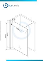 Glaswerk Westfalen - LiLy 160x200 cm inloopdouchescherm, satijnen afwerking, zwart