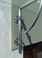 Glaswerk Westfalen - (LB) Auvent en verre transparent 160x90 cm incl. support