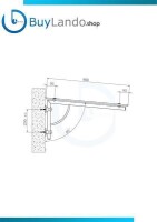 Glaswerk Westfalen - (LB) Auvent en verre transparent 160x90 cm incl. support