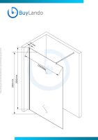 Glaswerk Westfalen- LiLy 158x200cm  Duschwand Klarglas