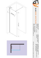 Glaswerk Westfalen - LiLy 89x200 cm  Duschwand Satiniert...