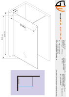 Glaswerk Westfalen - LiLy 159x200 cm  Duschwand Satiniert...