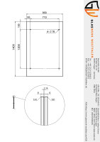 Glaswerk Westfalen - (Stb) 140x90 cm klar Glasvordach inkl. Halter