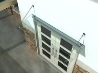 Glaswerk Westfalen- (Stb)150x90cm klar Glasvordach+Halter