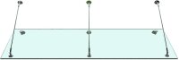 Glaswerk Westfalen- (3STR)200x90cm klar Glasvordach+Halter