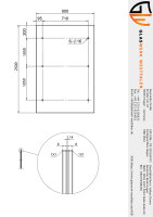 Glaswerk Westfalen - (3STB) 250x90 cm klar Glasvordach inkl. Halter