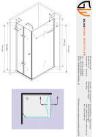 Glaswerk Westfalen - Cornelia 120x80x195cm Eck Duschkabine inkl. DT