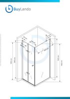 Glaswerk Westfalen- Cornelia 100x80x195cm Eck Duschkabine+DT / S