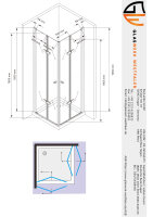Glaswerk Westfalen - Caroline 80x80x195cm Eck Duschkabine inkl. DT