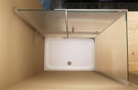 Glaswerk Westfalen - Clara 100x90x195 cm Hoekdouchecabine met satijnen afwerking en douchebak