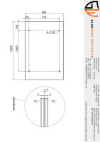 Glaswerk Westfalen - (L) 160x90 cm klar Glasvordach inkl. Halter SW