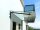 Glaswerk Westfalen - (L) Pensilina in vetro trasparente 200x90 cm con supporto nero