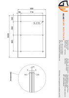 Glaswerk Westfalen - (3L) 200x90 cm klar Glasvordach inkl. Halter SW