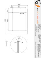 Glaswerk Westfalen - (S) 190x90 cm klar Glasvordach inkl. Halter SW