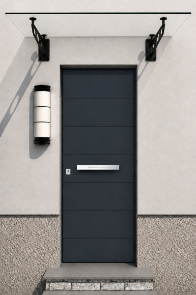 Glaswerk Westfalen - (3S) 200x90 cm klar Glasvordach inkl. Halter SW