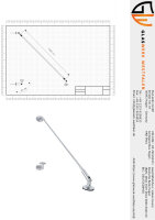 Glaswerk Westfalen - (3STR) 200x90 cm klar Glasvordach inkl. Halter SW