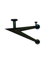 Glaswerk Westfalen - (V) Pensilina in vetro trasparente 150x90 cm con supporto nero