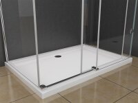 Glaswerk Westfalen - (S) Auvent en verre gris 150x90 cm incl. support noir