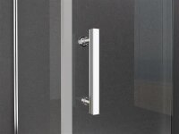 Glaswerk Westfalen - (S) Auvent en verre gris 150x90 cm incl. support noir