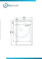 Glaswerk Westfalen - (L) 180x90 cm Milchglas Glasvordach inkl. Halter SW
