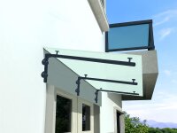 Glaswerk Westfalen - (3L) 200x90 cm Milchglas Glasvordach...
