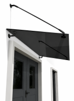 Glaswerk Westfalen - (STR) 120x90 cm Grauglas Glasvordach...