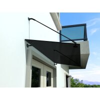 Glaswerk Westfalen - (STR) 120x90 cm Grauglas Glasvordach inkl. Halter SW