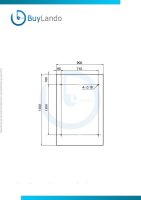 Glaswerk Westfalen - (S) 150x90 cm Milchglas Glasvordach inkl. Halter SW
