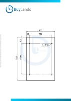 Glaswerk Westfalen - (3S) Auvent en verre dépoli 200x90 cm incl. support noir