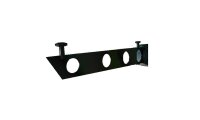 Glaswerk Westfalen - (3S) Auvent en verre dépoli 200x90 cm incl. support noir