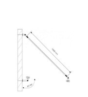 Glaswerk Westfalen - (STR) 180x90 cm Milchglas Glasvordach inkl. Halter SW