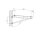 Glaswerk Westfalen - (V) 150x90 cm Milchglas Glasvordach inkl. Halter SW