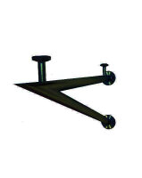 Glaswerk Westfalen - (3V) Auvent en verre dépoli 200x90 cm incl. support noir