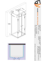 Glaswerk Westfalen - Emma  80x90x80x180 cm U Duschkabine