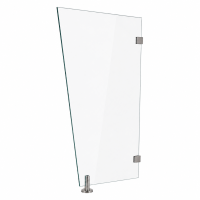 Glaswerk Westfalen - Seitenteil,  klar für Glasvordach 200x80x60 cm