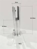 Glaswerk Westfalen- Seitenteil,  klar für Vordächer 200x80x60cm