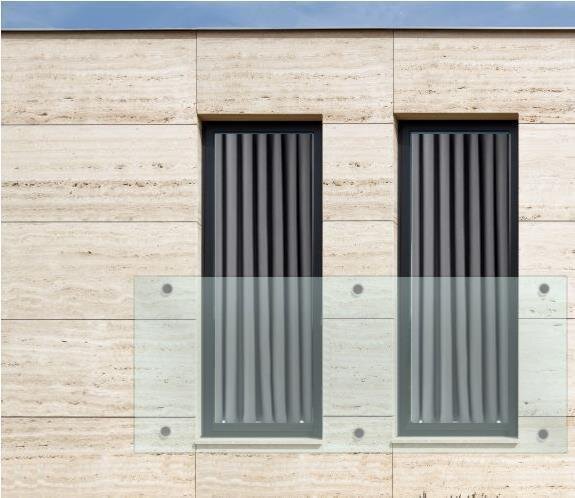 Glaswerk Westfalen - VDB 230x90 cm CL Französischer Balkon