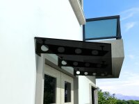 Glaswerk Westfalen - (3S) 230x90 cm Grauglas Glasvordach...
