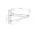 Glaswerk Westfalen - (3V) Marquesina de vidrio gris de 230x90 cm con soporte Negro
