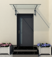 Glaswerk Westfalen - (L) 120x90 cm klar Glasvordach inkl....