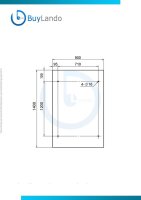 Glaswerk Westfalen- (L)140x90cm klar Vordach+Halter RAL7016