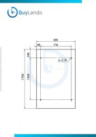 Glaswerk Westfalen - (L) 170x90 cm helder glazen luifel incl. steun in RAL 7016