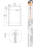 Glaswerk Westfalen - (S) 180x90 cm klar Glasvordach inkl. Halter RAL7016