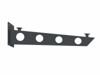 Glaswerk Westfalen - (3S) 200x90 cm klar Glasvordach inkl. Halter RAL7016