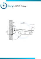 Glaswerk Westfalen - (3S) Tetto in vetro trasparente 230x90 cm con supporto in RAL 7016